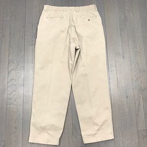 pleated cuffed khakis